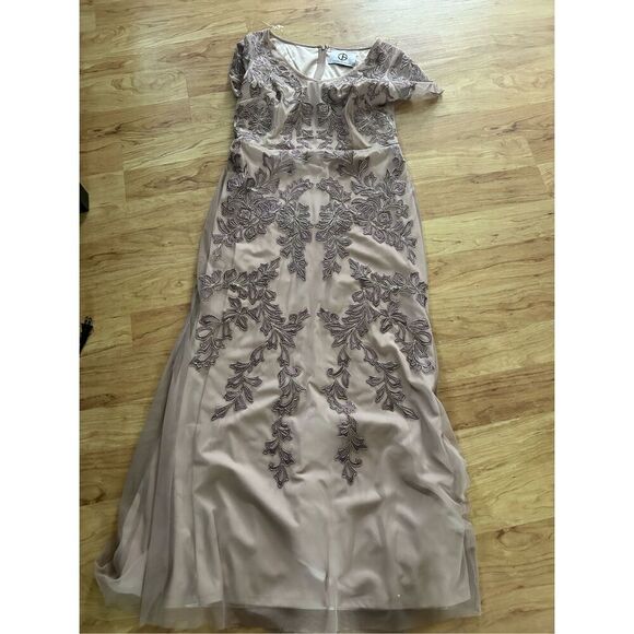 JS Collection Womens Embroidered Gown Dress, Pink size 12 mother of the bride br - Picture 5 of 5